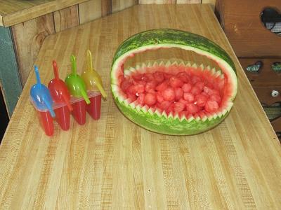 Watermelon Basket and Watermelon Pops